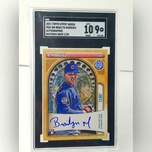 2021 Topps Gypsy Queen Brailyn Marquez Auto Bazooka Back 1/25 SGC 9/10
